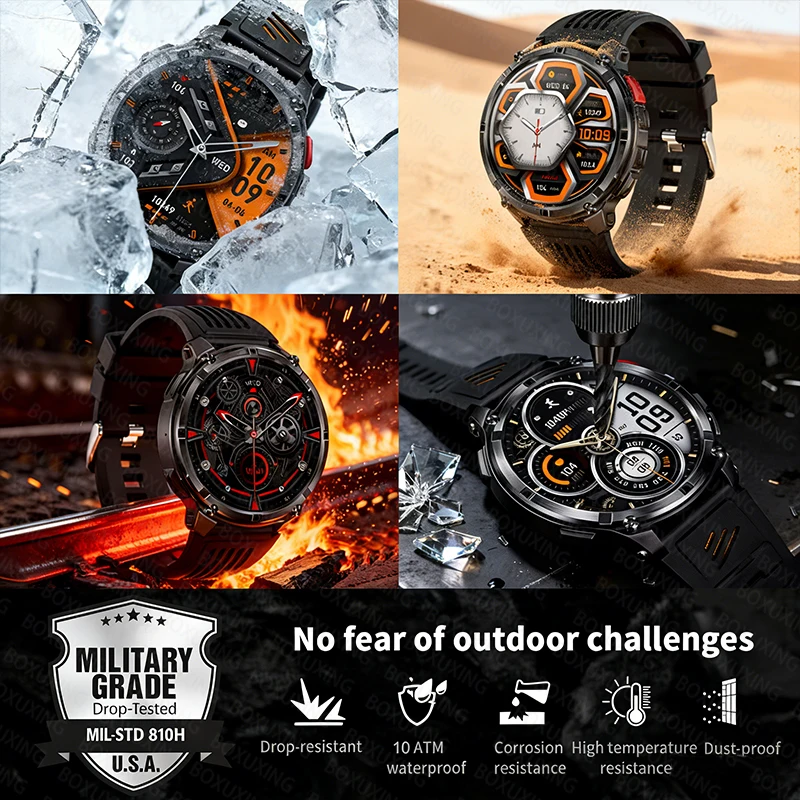 2026 New T-Rex3 Pro 1100mAh Battery Smart Watch GPS path 5ATM Waterproof Sports Run tracker Outdoors Compass Military Smartwatch - Image 6