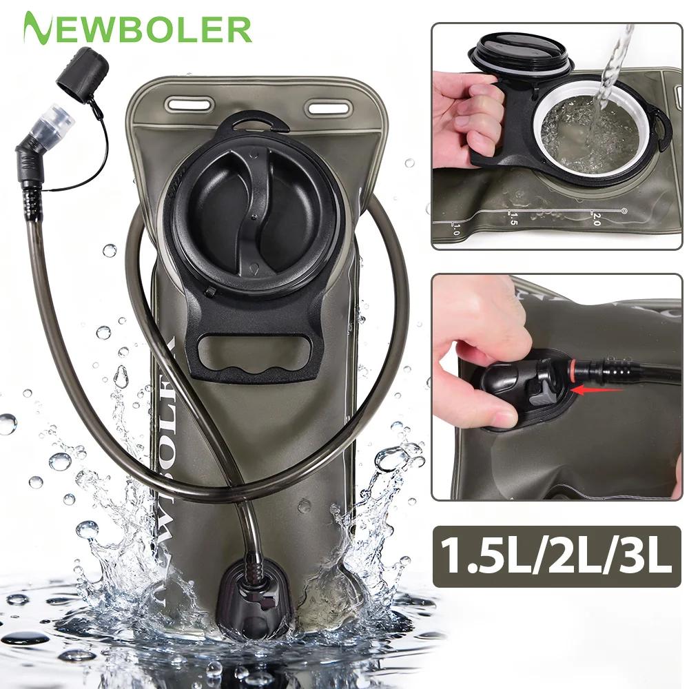 NEWBOLER Sports Water Bladder Hydration Pack Storage Bag BPA Free Portable Food Grade Outdoor Drinking Camping Water Bag