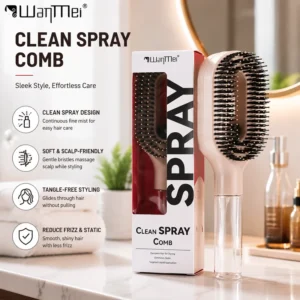 2-in-1 Spray Comb with Scalp Massage Bristles