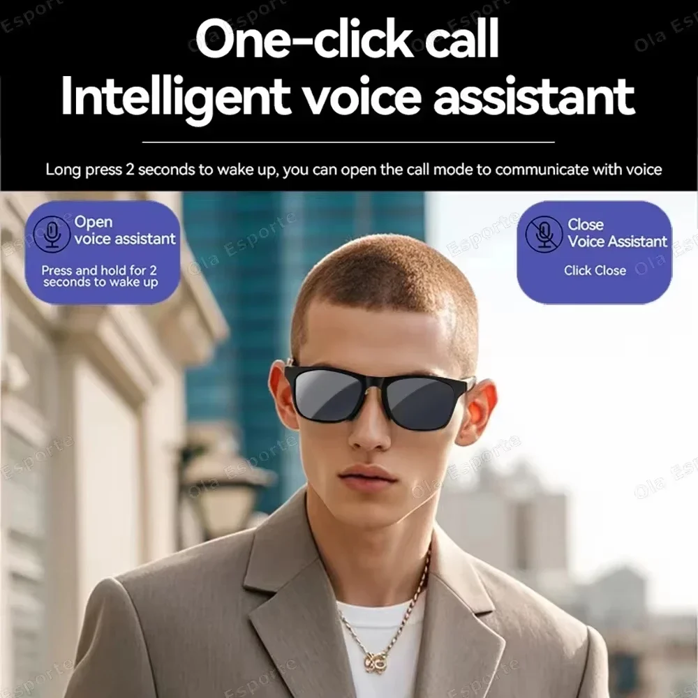 Lenovo 2026 New AI Smart Glasses 8K Touch Control Photo Video Recording Translator Voice Assistant Bluetooth Wireless Sunglasses - Image 4