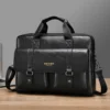 New Men's bag large capacity business briefcase PU leather laptop bag, outdoor sports travel handbag crossbody bag backpack