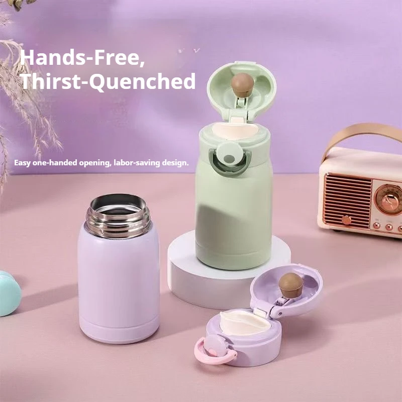 200ML/350ML Mini Thermos Cup Small Capacity Vacuum Flask Stainless Steel Pocket Cup Coffee Mug Kids Insulated Hot Water Bottle - Image 2