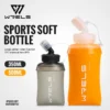 WRELS 350ml 500ml Water Bottle BPA-Free Foldable Soft Flask TPU Sport Water Bag Silicone Straw Outdoor Sport kettle for Running