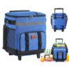 Amazon large-capacity trolley ice pack, car camping tug, insulated box, foldable fresh-keeping refrigerated takeout box, dark blue