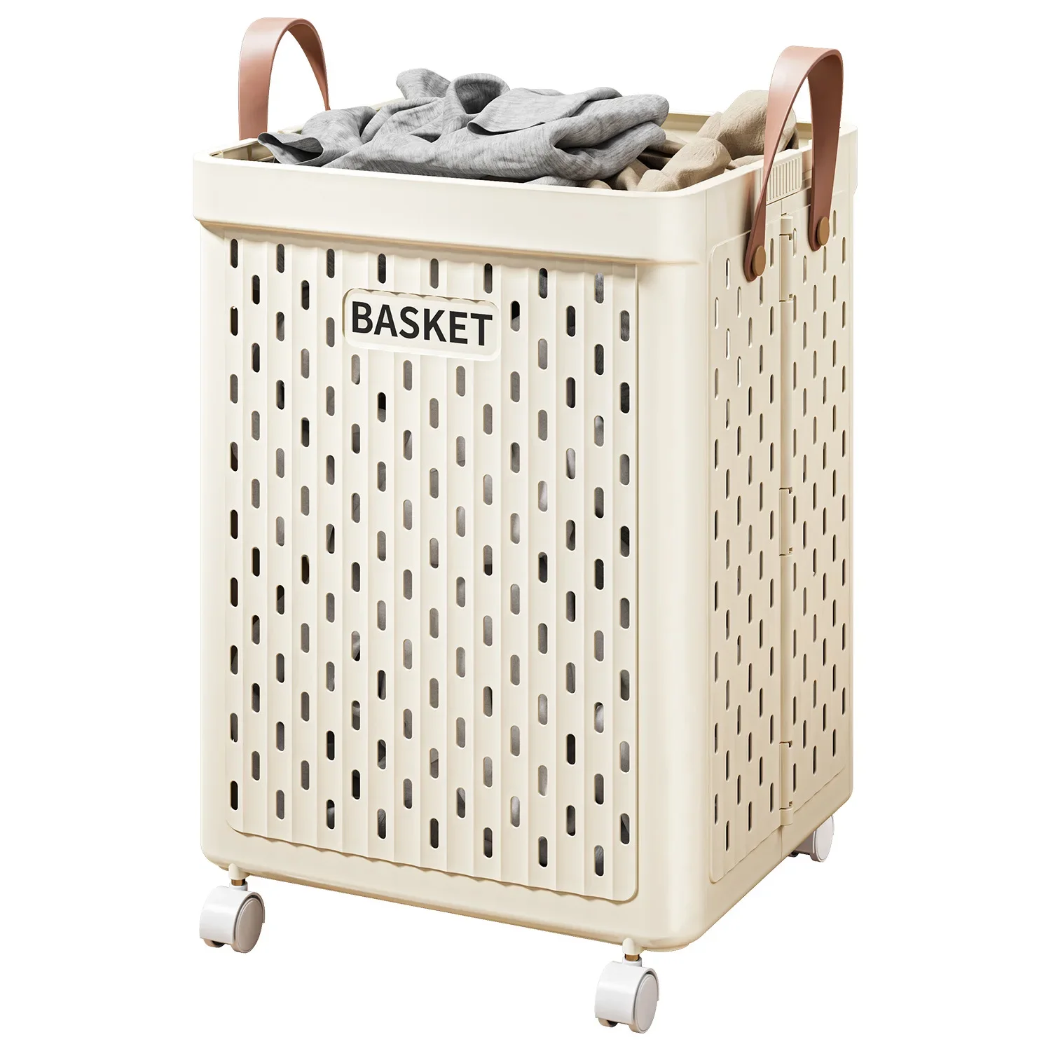 Foldable Laundry Basket – Large Capacity, Wheels & Bathroom Storage Organizer - Image 6