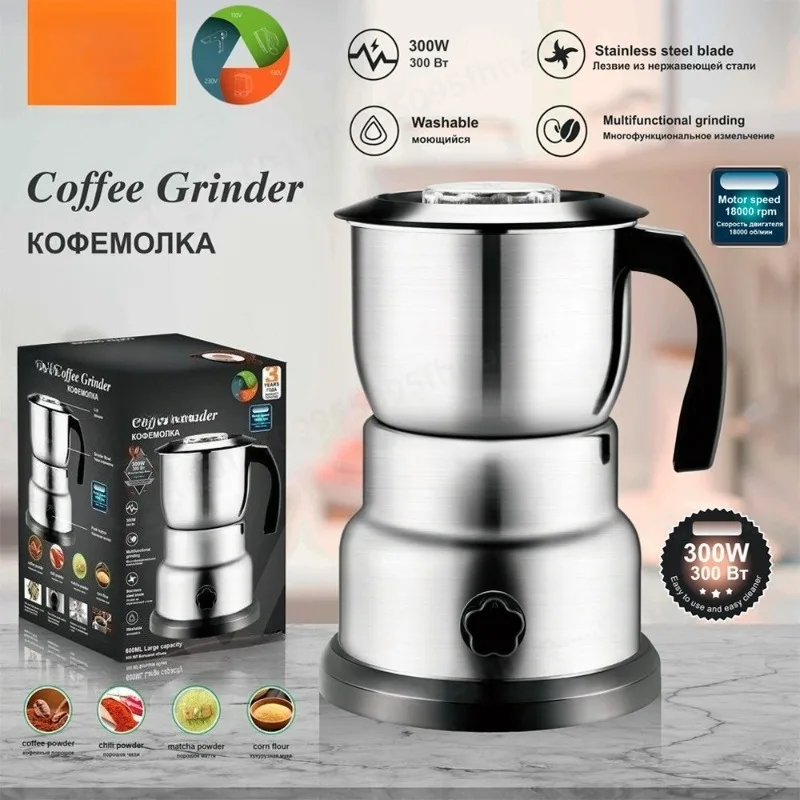 Mini Electric Grain Grinder Household Coffee Bean Herb Cereal Dry Spice Powder Crusher Mill - Image 4