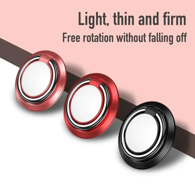 Mini Finger Ring Holder Stand Grip 360 Rotating For Mobile Phone Car Magnetic Mount Phone Back Sticker Pad Unniversal Bracket - Image 3