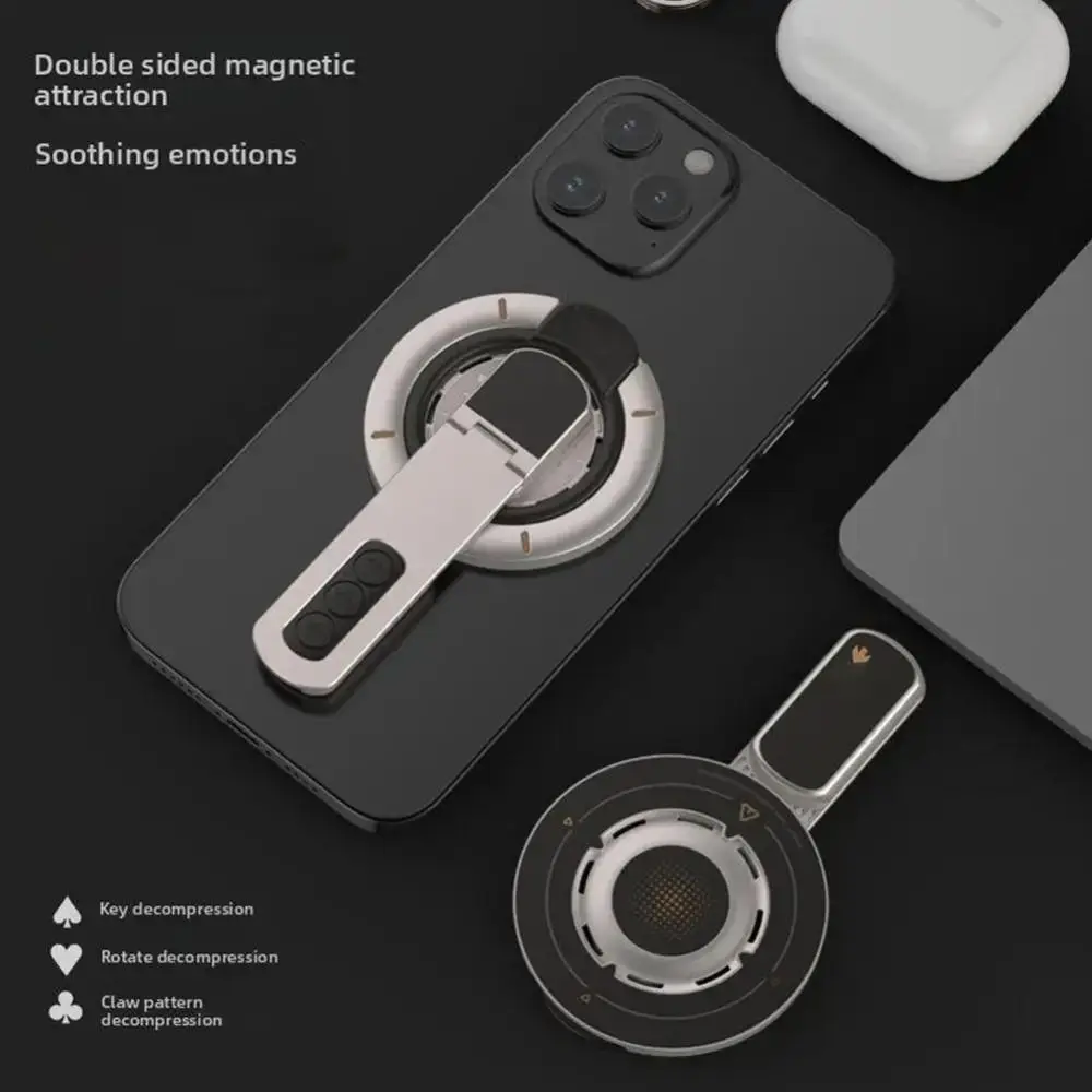 Double-sided Magnetic Phone Holder 360° Rotatable Multi-angle Cell Phone Bracket Adjustable Ultra-thin Mobile Phone Stand - Image 4