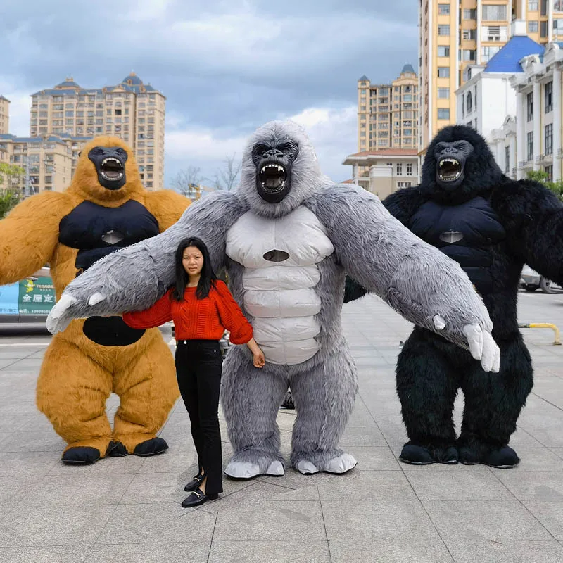 Inflatable Gorilla Mascot Costume – Adult Fancy Dress for Halloween & Party - Image 4