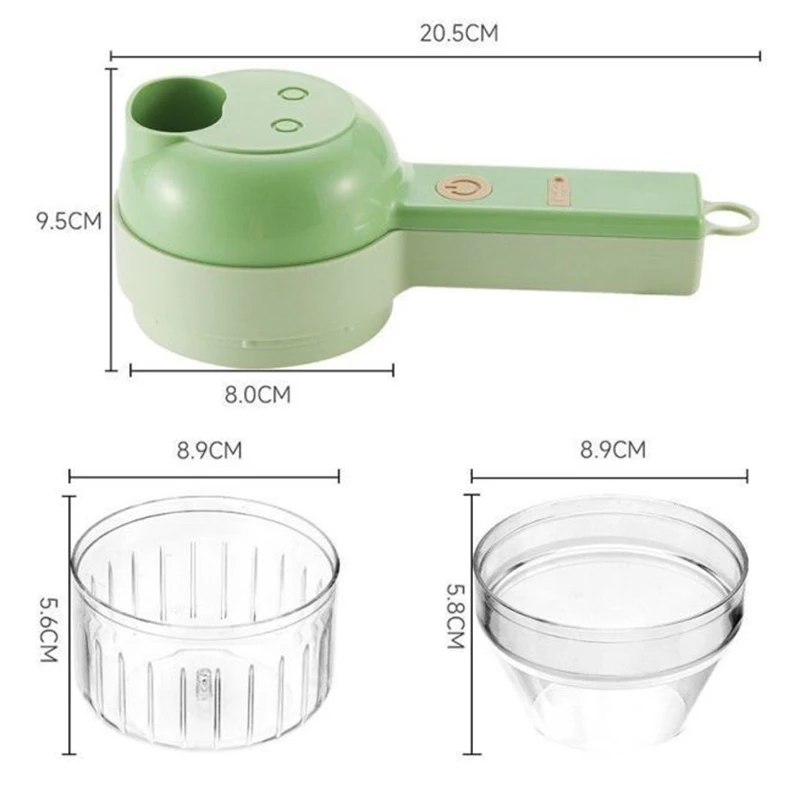 4in1 onion chili meat masher kitchen tools hand-held electric vegetable chopper slicer mini food chopper kitchen garlic grinder - Image 3
