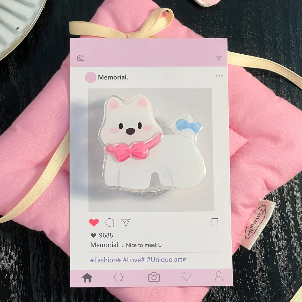 Cute Butterfly Bowknot Acrylic Grip Tok Finger Ring Trendy Phone Stand Socket Accessories for iPhone Xiaomi Samsung - Image 6