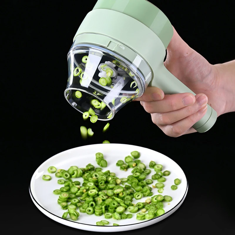 4in1 onion chili meat masher kitchen tools hand-held electric vegetable chopper slicer mini food chopper kitchen garlic grinder