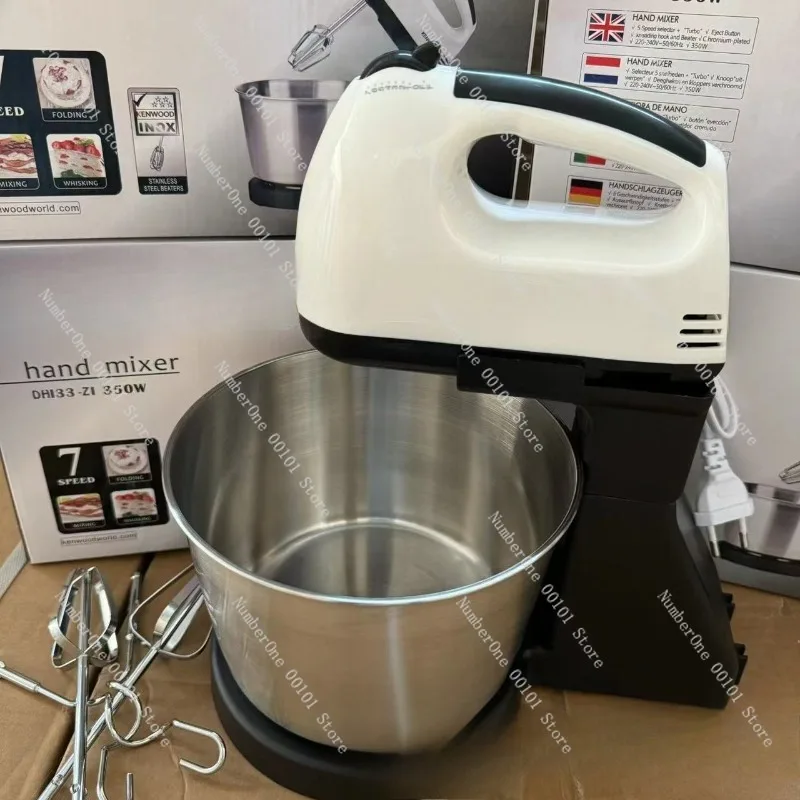 Electric Stand Mixer with Stainless Steel Bowl Egg Beater Dough Mixer Cream Whisk Kitchen Baking Machine Household Food Mixer - Image 4