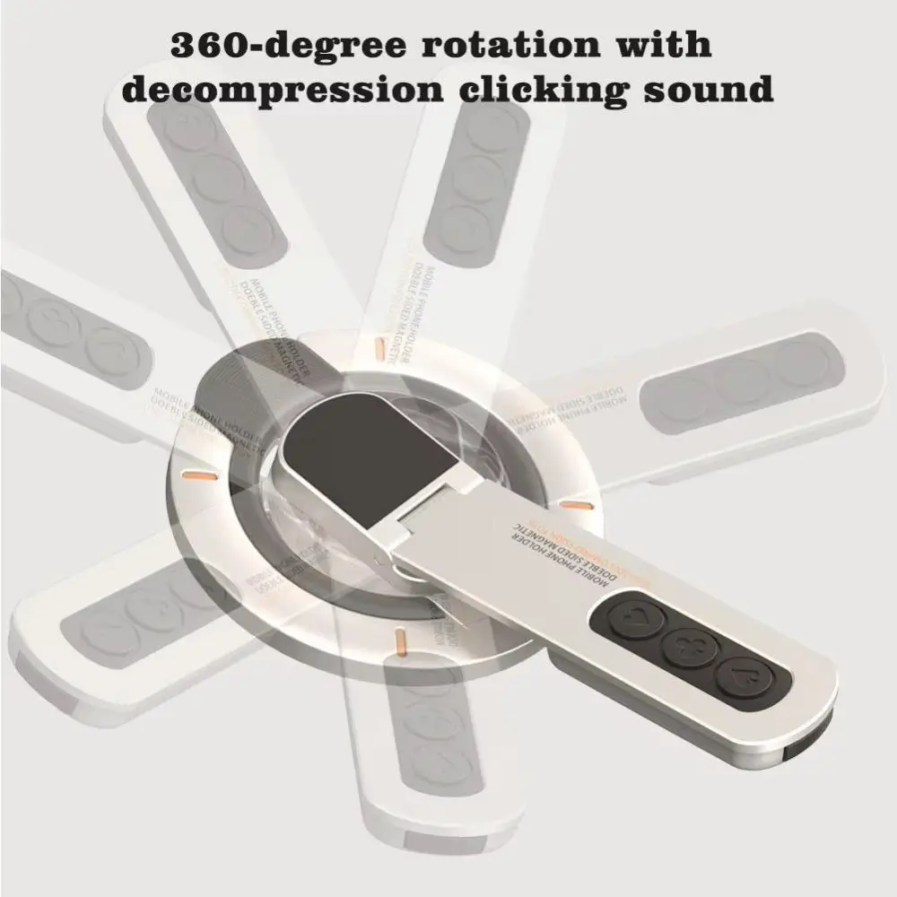 Double-sided Magnetic Phone Holder 360° Rotatable Multi-angle Cell Phone Bracket Adjustable Ultra-thin Mobile Phone Stand - Image 3