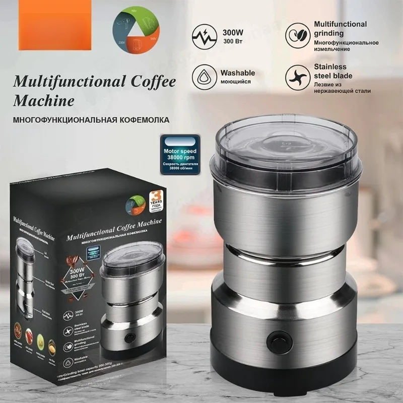 Mini Electric Grain Grinder Household Coffee Bean Herb Cereal Dry Spice Powder Crusher Mill