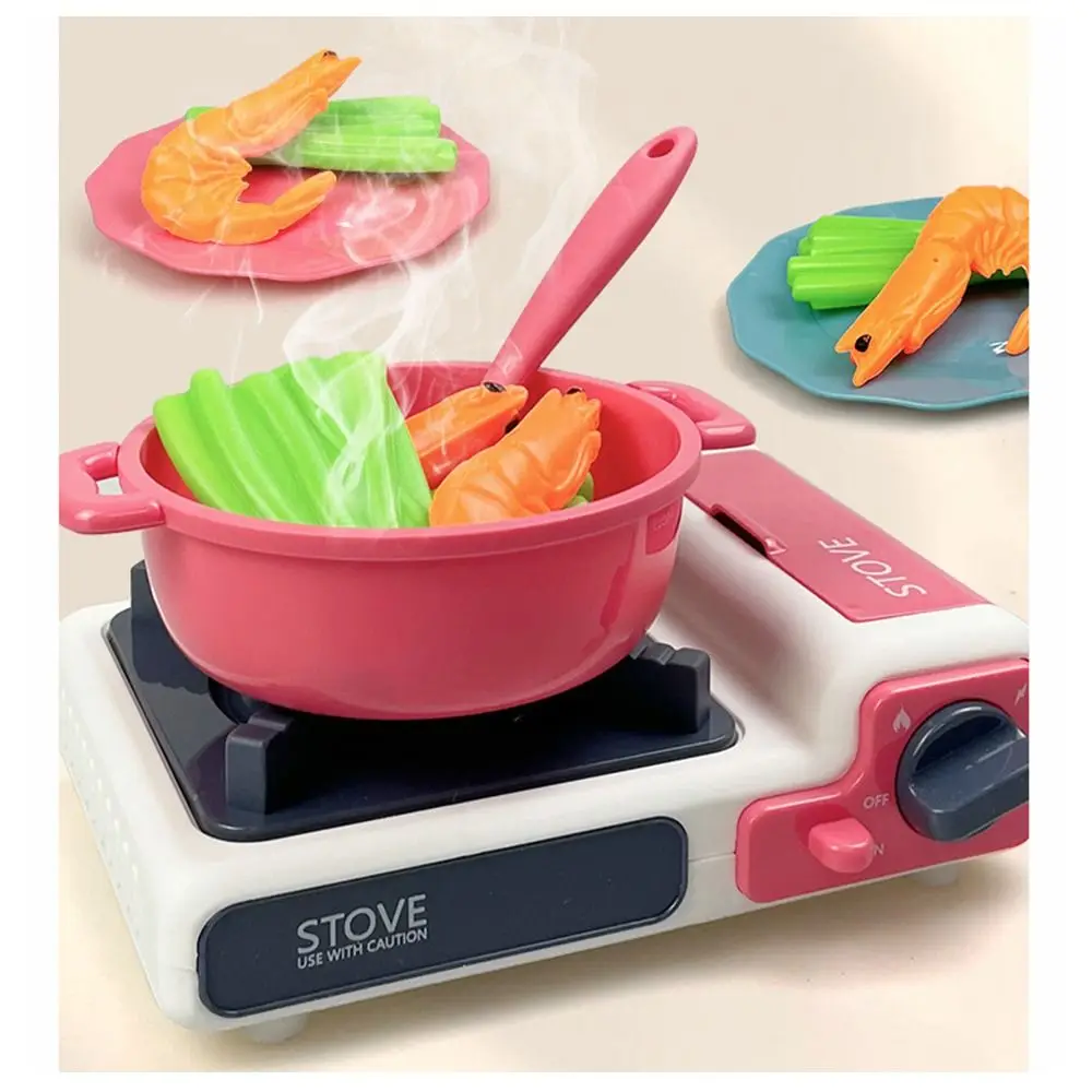 Kids Kitchen Playset – Simulation Microwave & Gas Stove, Pretend Play Cooking Set - Image 4