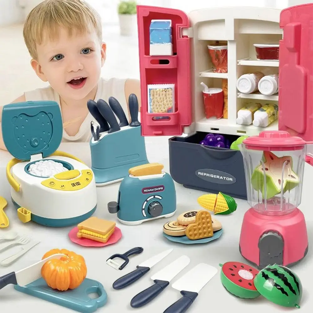 Kids Kitchen Playset – Simulation Microwave & Gas Stove, Pretend Play Cooking Set - Image 5