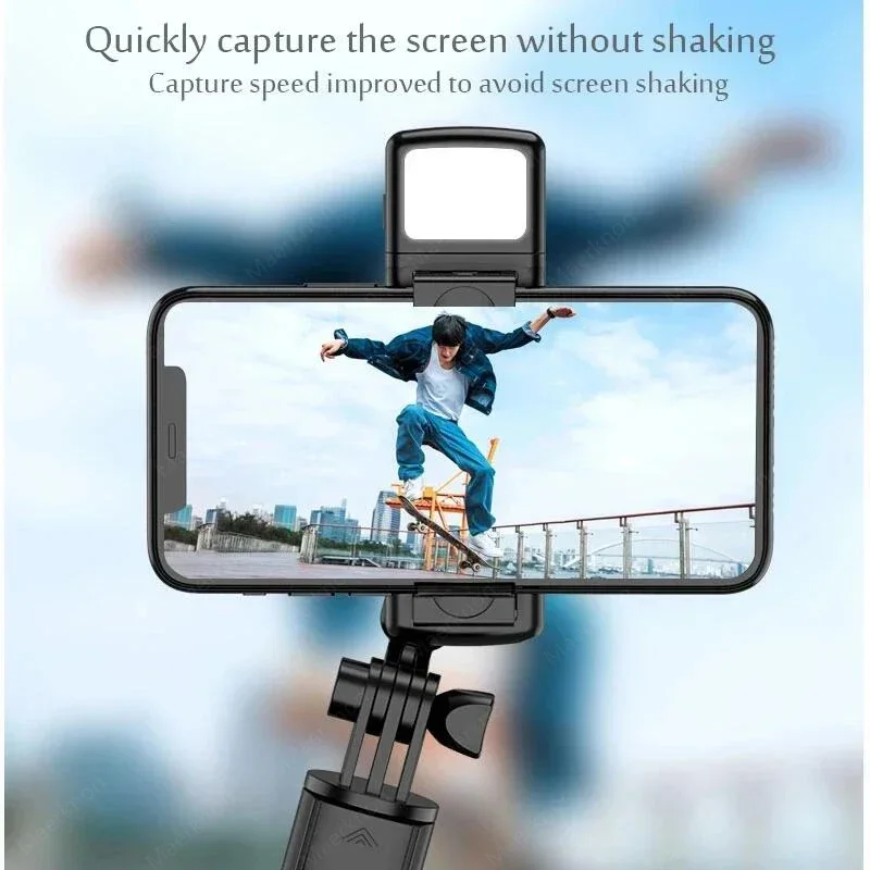 Bluetooth Selfie Stick Tripod Desktop Stand Phone Holder Wireless Remote Shutter for iPhone IOS Android Phone Option Fill Light - Image 5