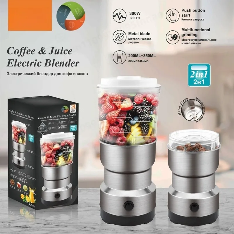 Mini Electric Grain Grinder Household Coffee Bean Herb Cereal Dry Spice Powder Crusher Mill - Image 3
