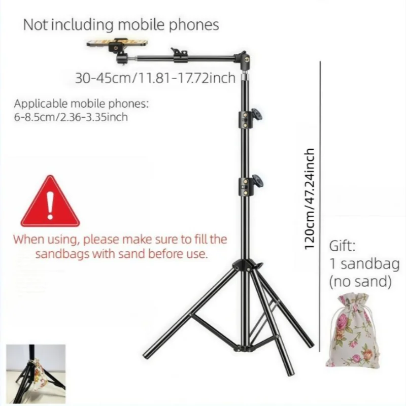 Mobile Phone Stand Floor Tripod Horizontal Overhead Telescopic Tripod Outdoor Live Broadcast Photo Video Universal Camera Stand - Image 2