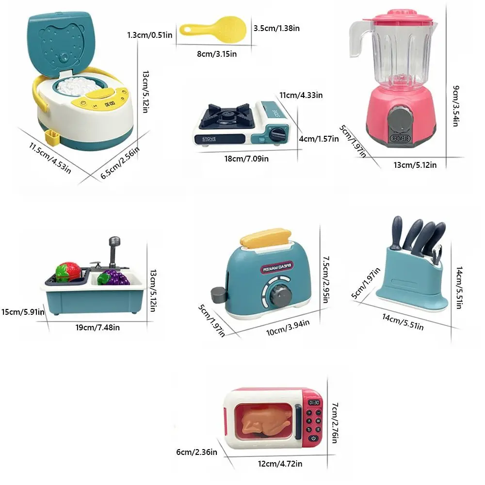Kids Kitchen Playset – Simulation Microwave & Gas Stove, Pretend Play Cooking Set - Image 6
