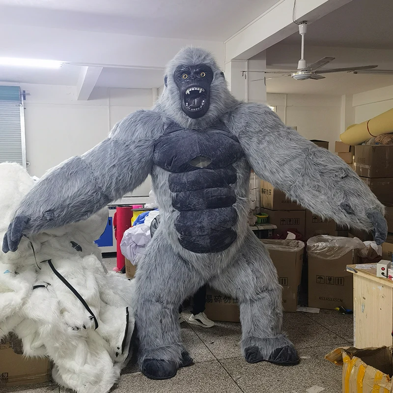 Inflatable Gorilla Mascot Costume – Adult Fancy Dress for Halloween & Party