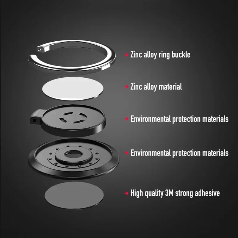 Mini Finger Ring Holder Stand Grip 360 Rotating For Mobile Phone Car Magnetic Mount Phone Back Sticker Pad Unniversal Bracket - Image 4