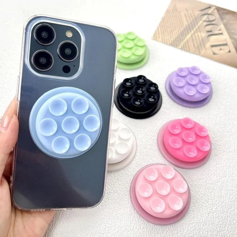 Round Suction Cup Phone Holder Pocket Two-sided Suction Finger Ring Holder Silicone Suction Pad Phone Stand - Image 3
