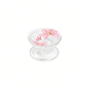 Korea Flower Bow Painted Folding Mobile Phone Grip Stand Holder For iPhone 15 Samsung Huawei Cute Clear Griptok Bracket