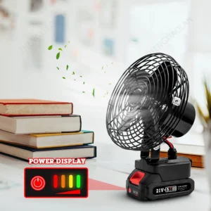 21V cordless rechargeable electric fan outdoor lithium battery electric fan portable Makita interface camping artifact