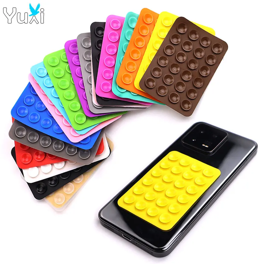 YuXi Silicone Phone Case Holder Suction Pad Mobile Phone Adhesive Rubber Sucker Bracket For Selfies Phone Accessory - Image 3