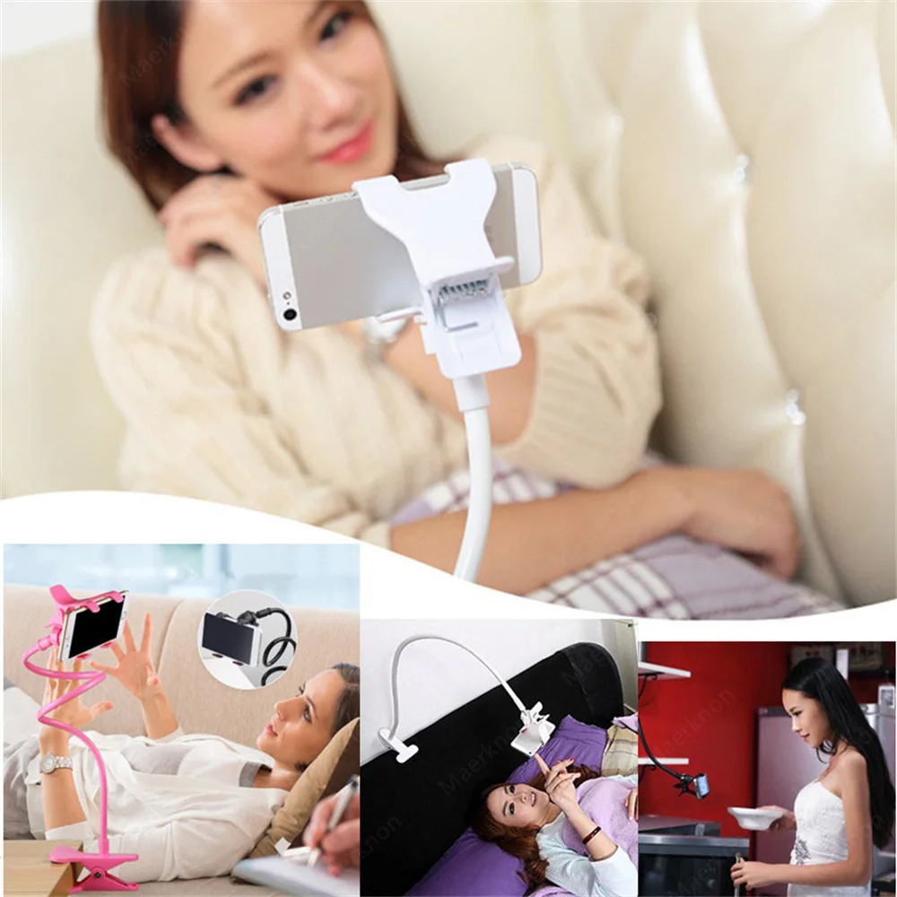 Universal Cell Phone Holder Flexible Long Arm lazy Phone Stand For iPhone Samsung Huawei Xiaomi 360° Rotation Stable Bracket - Image 3