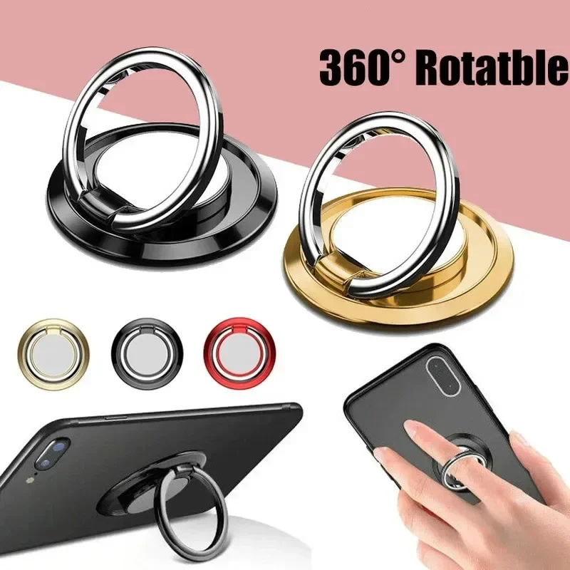Mini Finger Ring Holder Stand Grip 360 Rotating For Mobile Phone Car Magnetic Mount Phone Back Sticker Pad Unniversal Bracket - Image 2