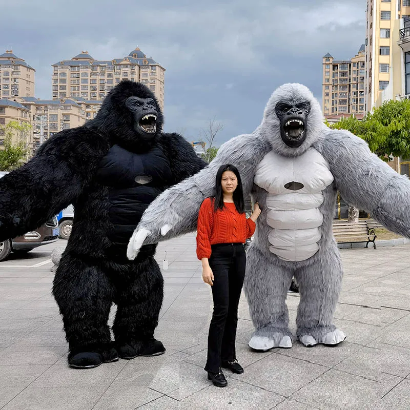 Inflatable Gorilla Mascot Costume – Adult Fancy Dress for Halloween & Party - Image 3