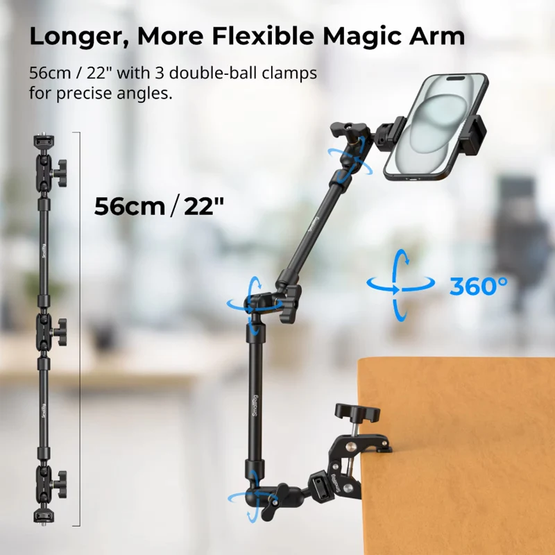 Adjustable Magic Arm with Crab Clamp Mount - Image 2